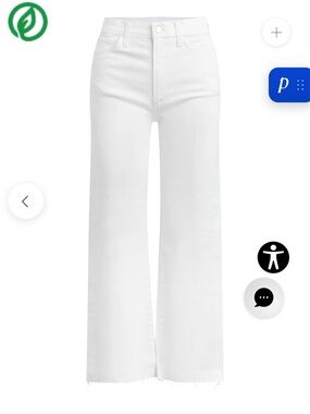 LIKE NEW Joe's Jeans The Blake High-Rise Wide Leg Crop Jeans - Milk White